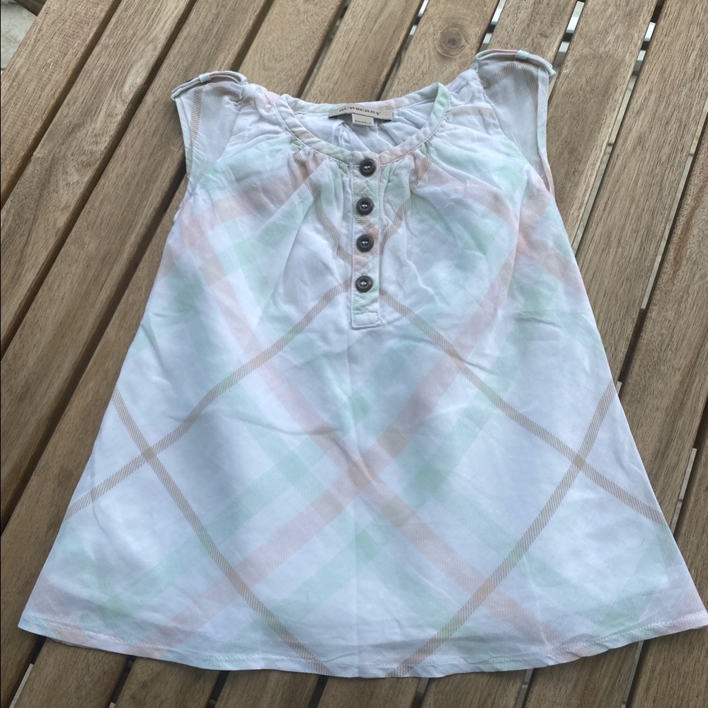 Dress Burberry 3 / 6 months voile coton short slee
